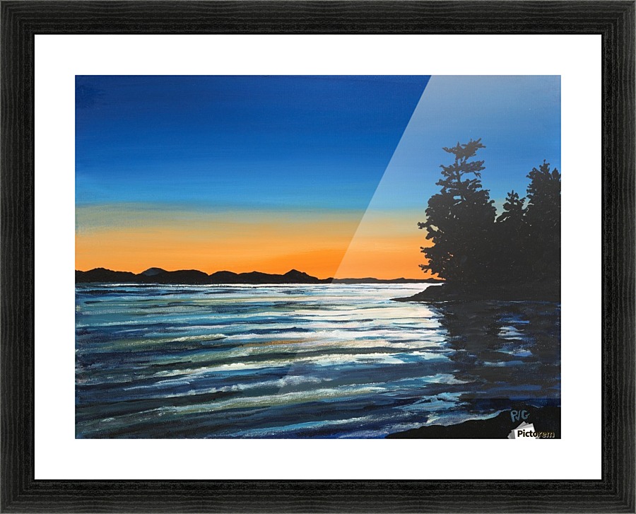West Coast Sunset Picture Frame print