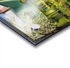 romantic april cottage with flowers in green and Acrylic print