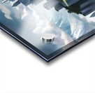 Architectural Marvel on a Rocky Precipice: A Fusion of Gothic and Art Deco Inspirations Acrylic print