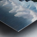 Architectural Marvel on a Rocky Precipice: A Fusion of Gothic and Art Deco Inspirations Metal print