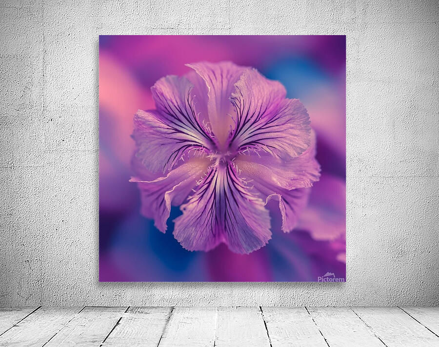 a stunning close up photograph of a delicate vibr Wall Preview