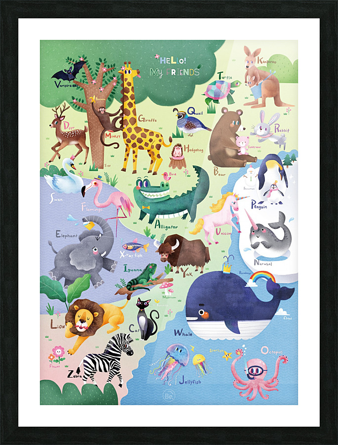 Alphabetposter Picture Frame print