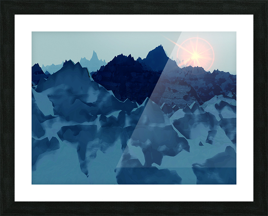 Montagnes matinales Picture Frame print