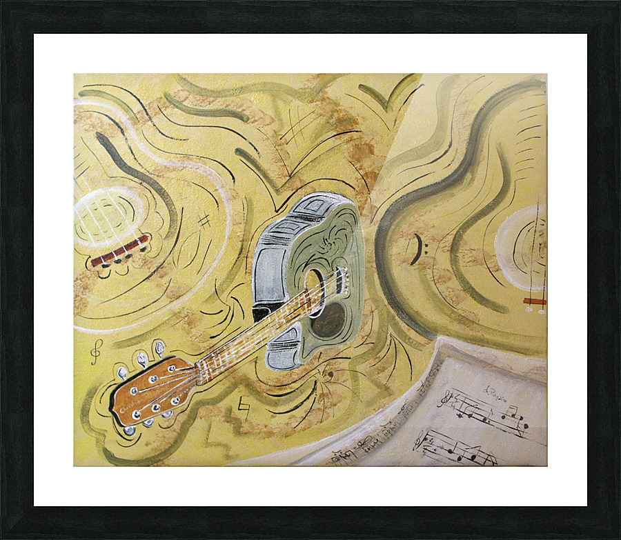 notes et guitare 19P 2006 Picture Frame print
