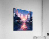 Prismatic Whispers in the Urban Mist Acrylic Print