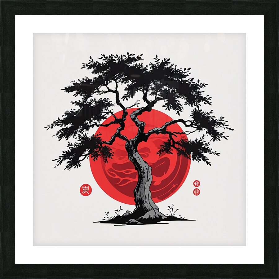 Crimson Tranquility Picture Frame print