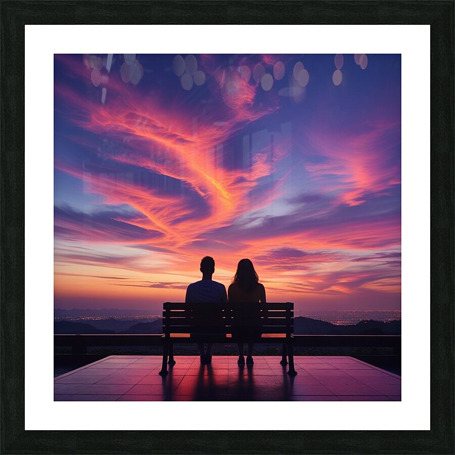 Sunset and twilight Picture Frame print