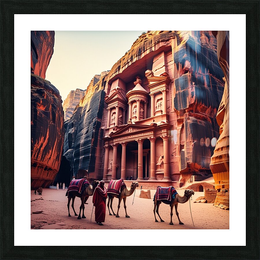 The Rose City Petra one of the wonders of the world Picture Frame print