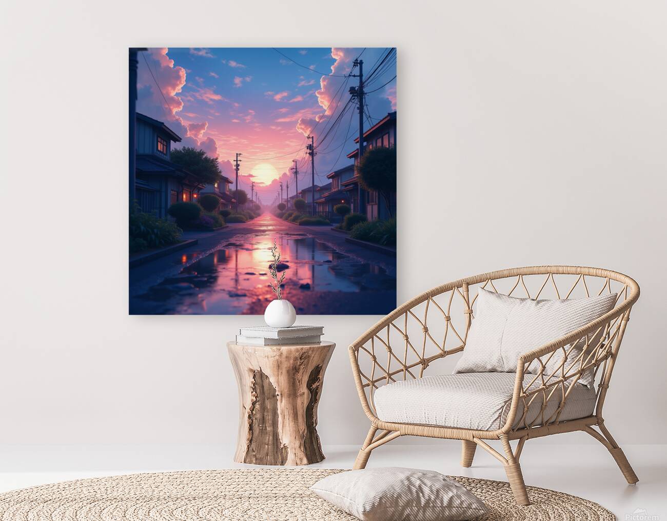 Prismatic Whispers in the Urban Mist Reproduction