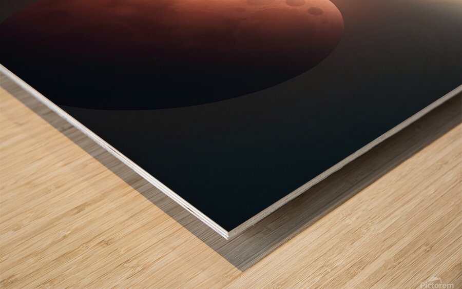 Moonlight in the darkness Wood print