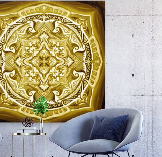 Amarige Gold Celtic Mandala by Sandrine Kespi Creations