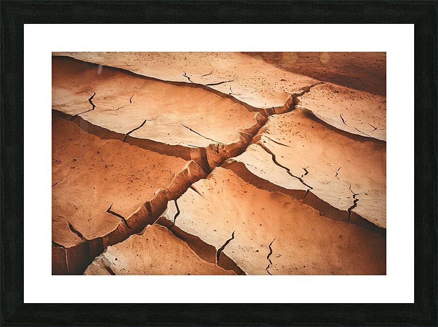 cracked earth texture 2 Picture Frame print