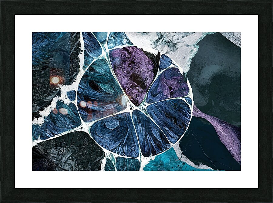 Abstract Dark Ice Patterns 1 Picture Frame print
