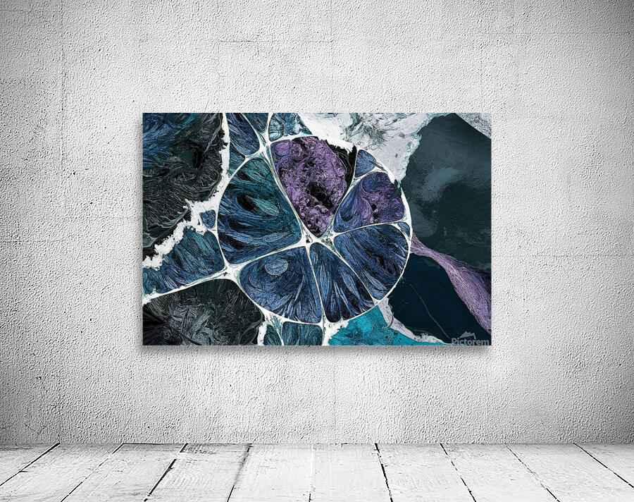 Abstract Dark Ice Patterns 1 Wall Preview