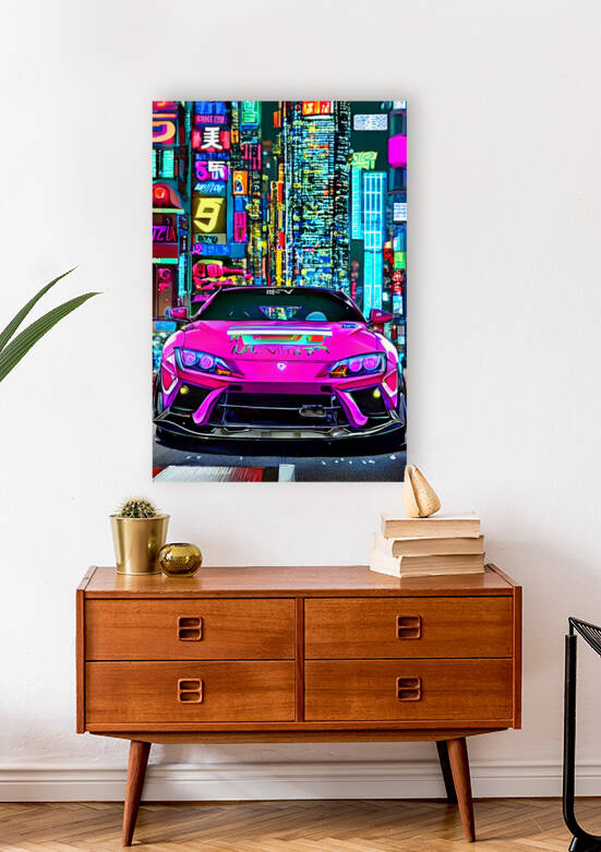 Samurai Speedster: A Japanese Sports Car Battles the Neon Nights of Tokyo by Cozy Zone Shop