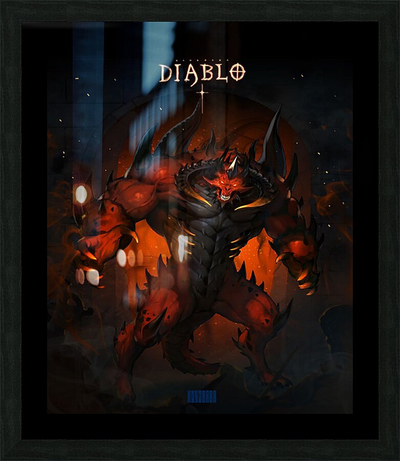 Diablo 9 Picture Frame print