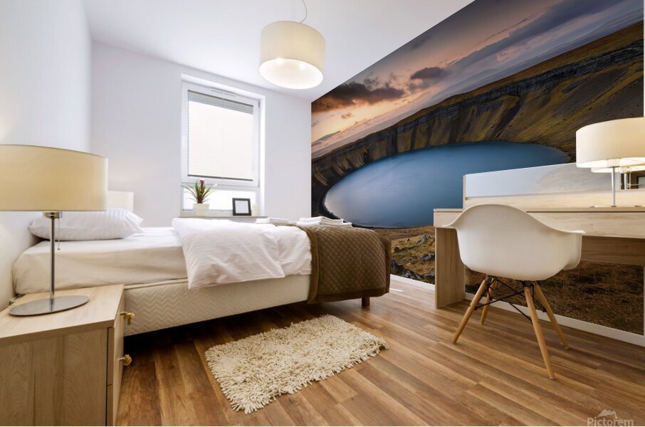 a volcanic crater 1 Mural print