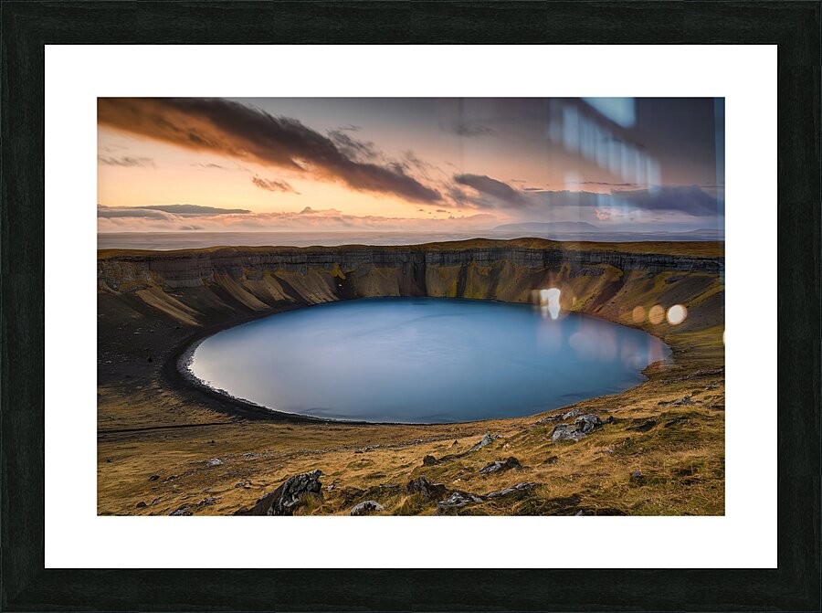 a volcanic crater 1 Picture Frame print