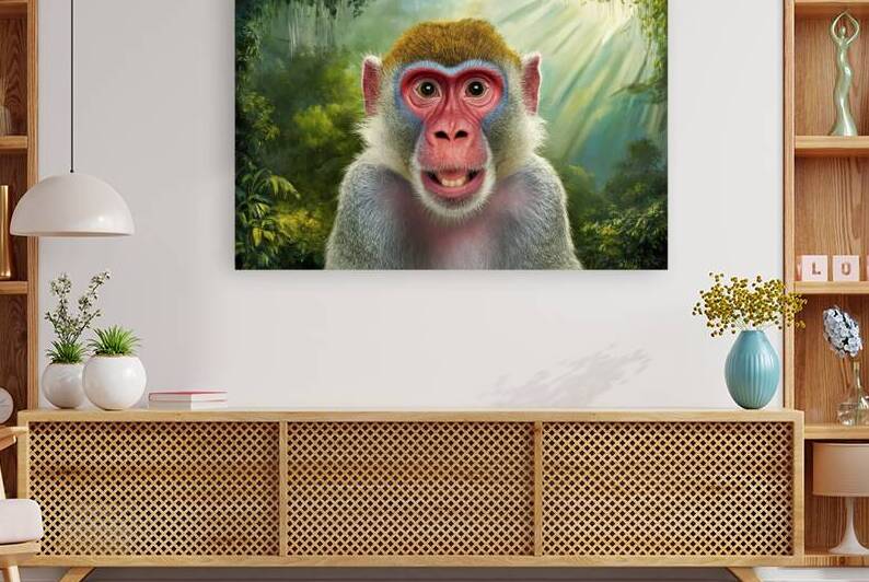 Portrait of Drill monkey Mandrillus leucophaeus 3 by MihaiStanica