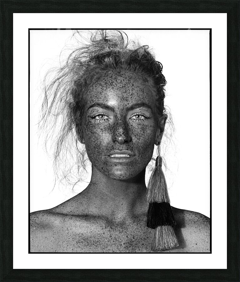 Andrea Under Blacklight Picture Frame print