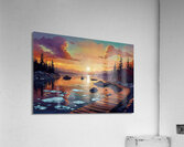 Golden Serenity: A Sunset Escape  Acrylic Print