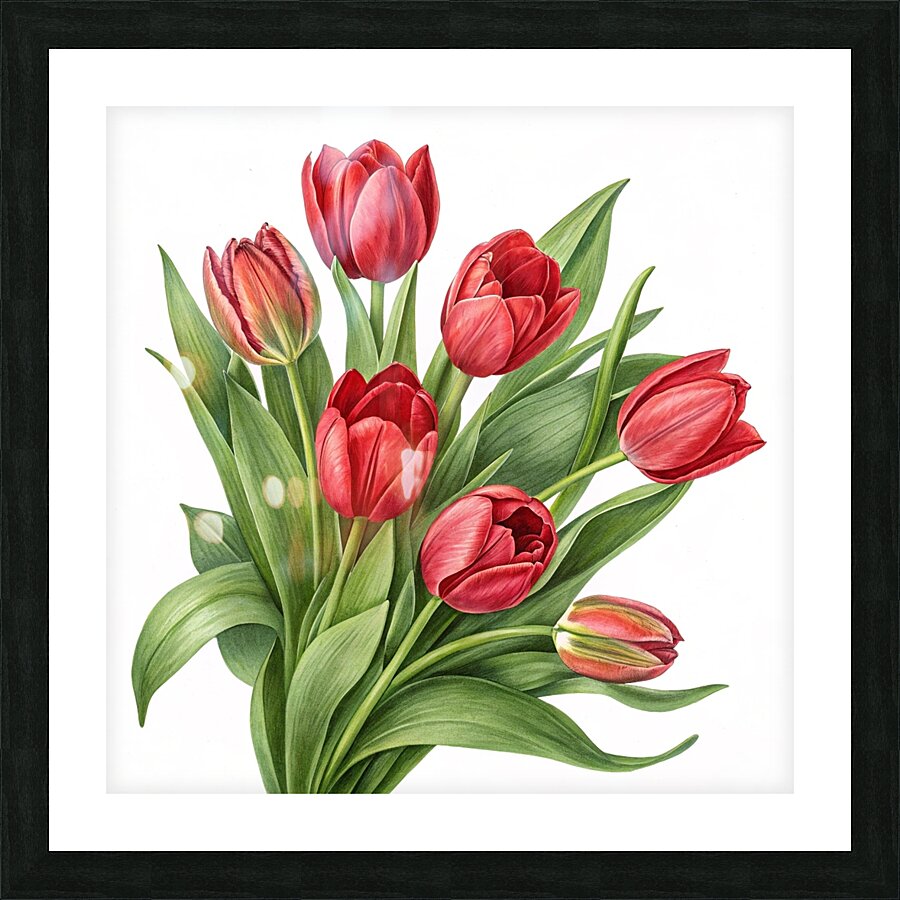 Radiant Red Tulips: A Timeless Floral Elegance 1 Picture Frame print