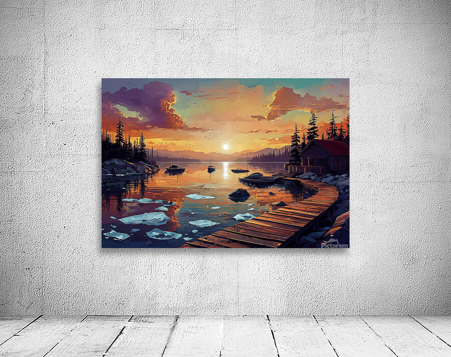 Golden Serenity: A Sunset Escape  Wall Preview