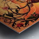 A majestic deer decorated with flowers and leaves Metal print