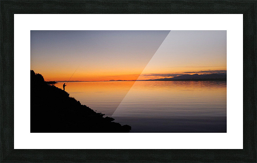 FISHERMAN SUNSET Picture Frame print