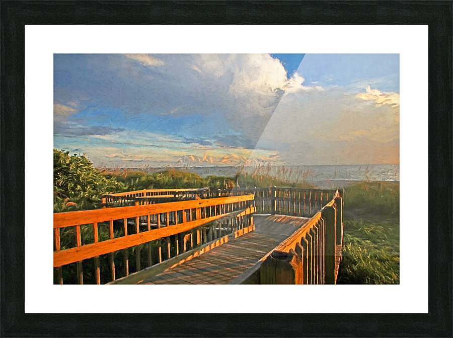Down To The Beach Painterly Picture Frame print