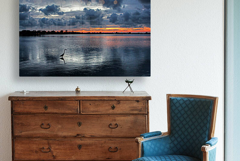 The Solitary Fisherman-Florida Sunset by HH Photography of Florida