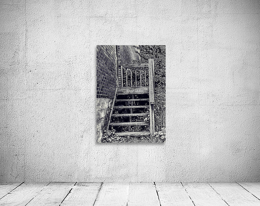Weathered Stairs 2 BW  Wall Preview