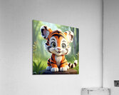 31 cute little cartoon looking tiger Acrylic Print