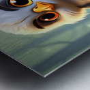 11 cute little cartoon looking hawk Metal print