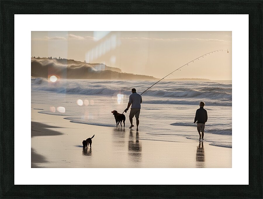 FAMILY FISHING Picture Frame print