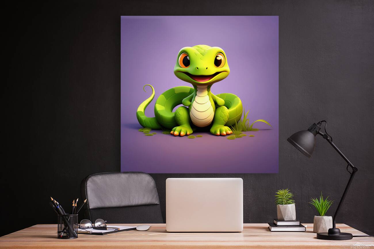 2 cute little cartoon looking snake Reproduction