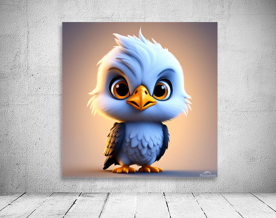 12 cute little cartoon looking hawk Wall Preview