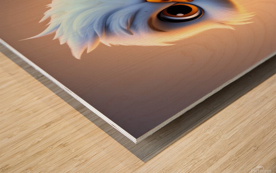 12 cute little cartoon looking hawk Wood print