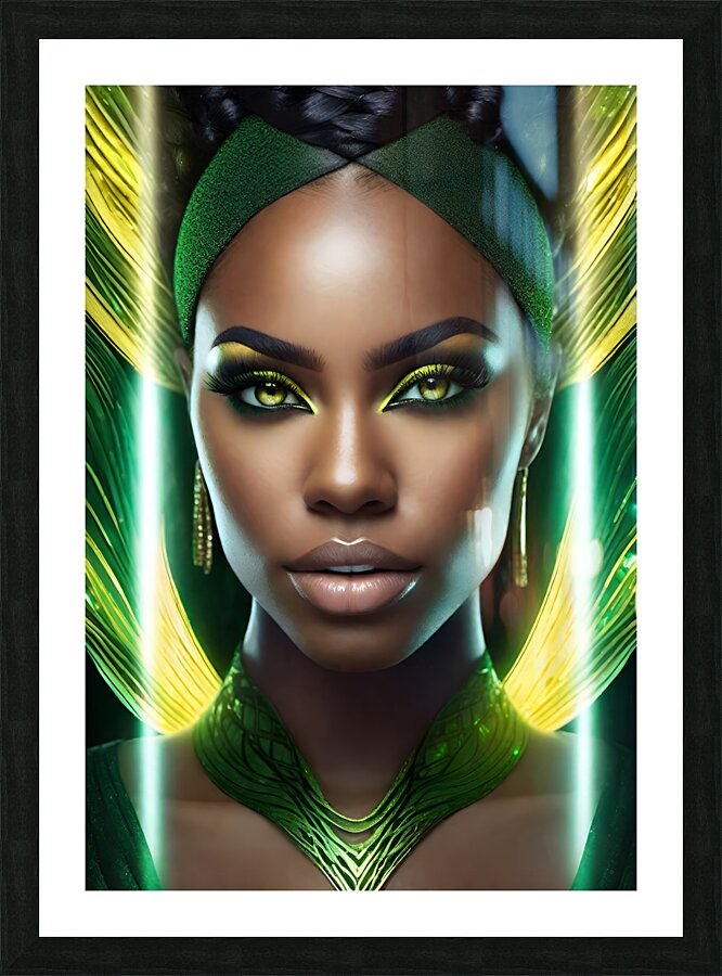 GREEN EYES WOMAN PORTRAIT   IMG 9255 Picture Frame print