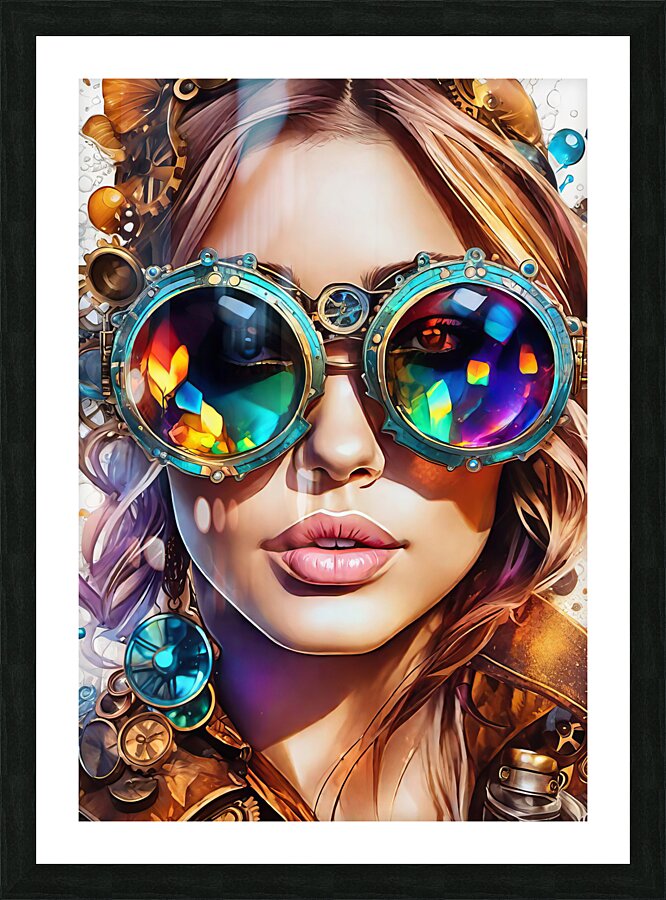 STEAMPUNK WOMAN PORTRAIT    IMG 1810 Picture Frame print