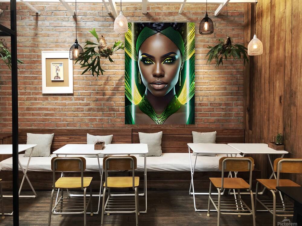 GREEN EYES WOMAN PORTRAIT   IMG 9255 Reproduction