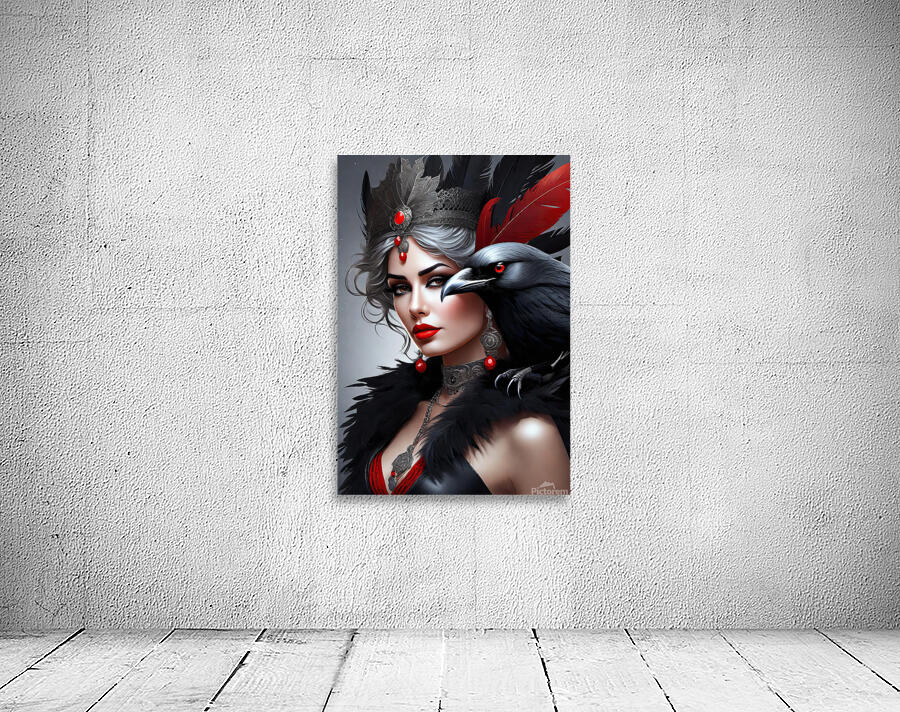 CROW WOMAN PORTRAIT   IMG 0430 Wall Preview