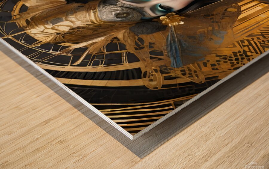 GEISHA KLIMT PORTRAIT   IMG 1264 Wood print