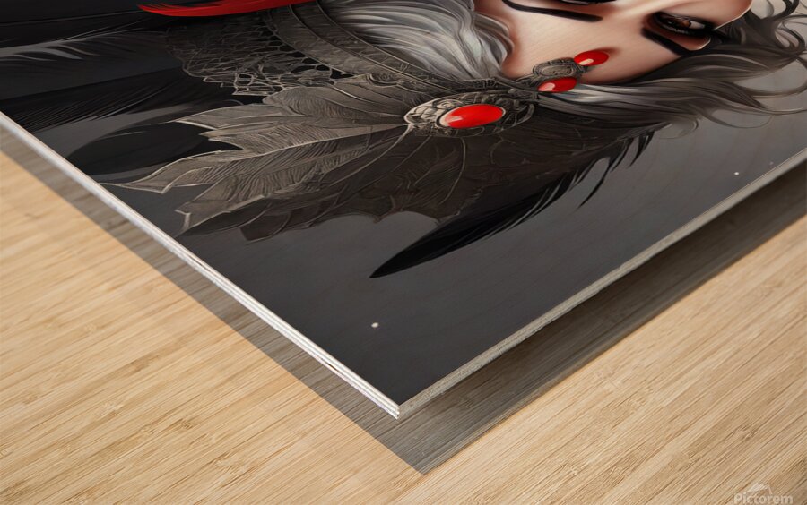 CROW WOMAN PORTRAIT   IMG 0430 Wood print