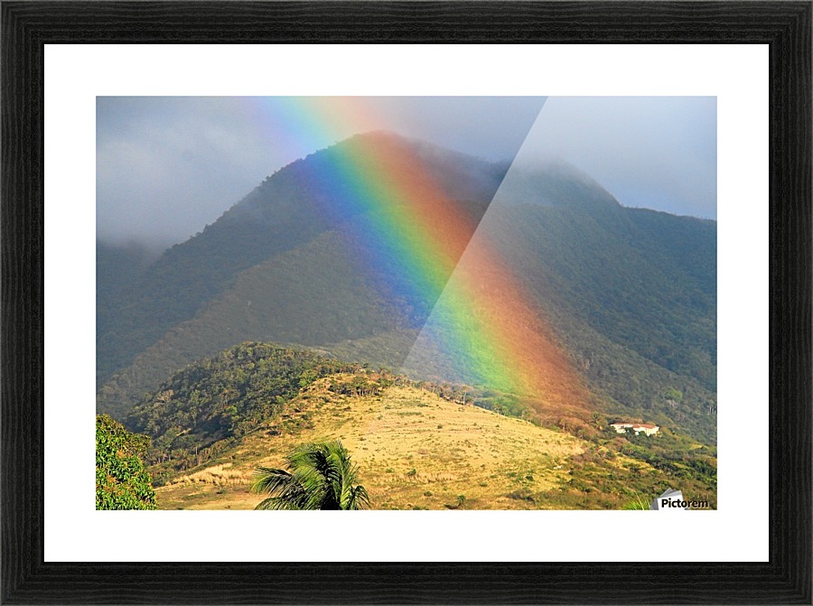 St Kitts rainbow Picture Frame print