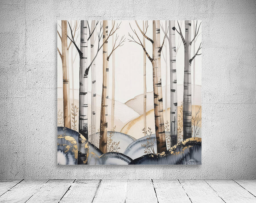 Gilded Autumn Grove Wall Preview