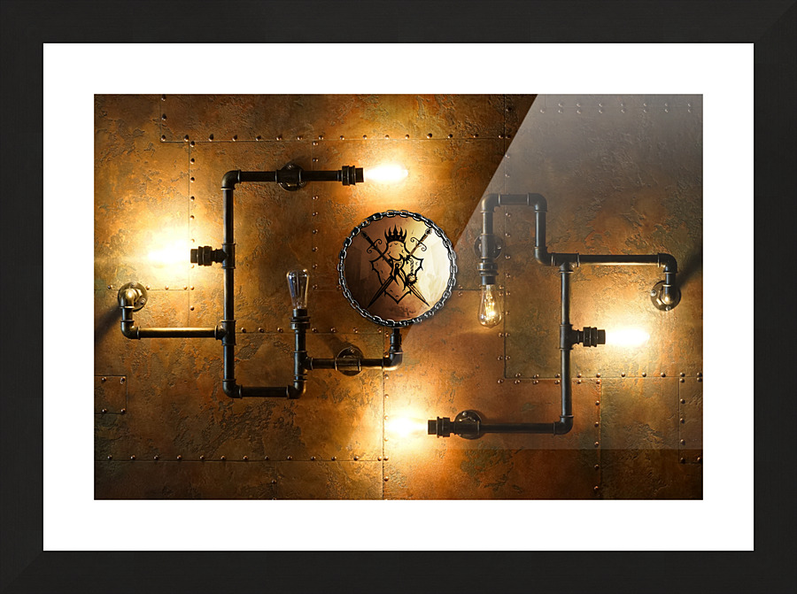 SR Kick Head   Rust Pipes Full Frame Picture Frame print