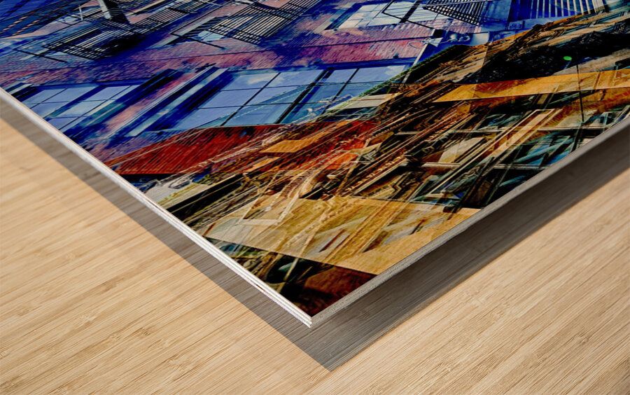 Decades in Glass Wood print