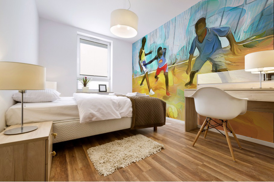 CARIBBEAN SCENES - SMALL GOAL IN DE STREET Mural print