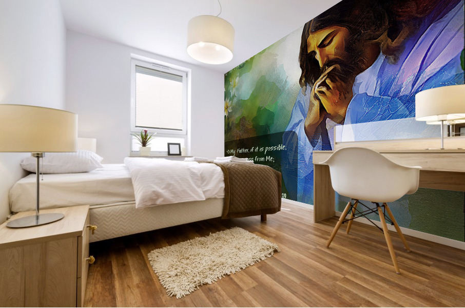 THE PRAYERFUL MOMENTS OF JESUS CHRIST - The Prayer Before The Cross Mural print